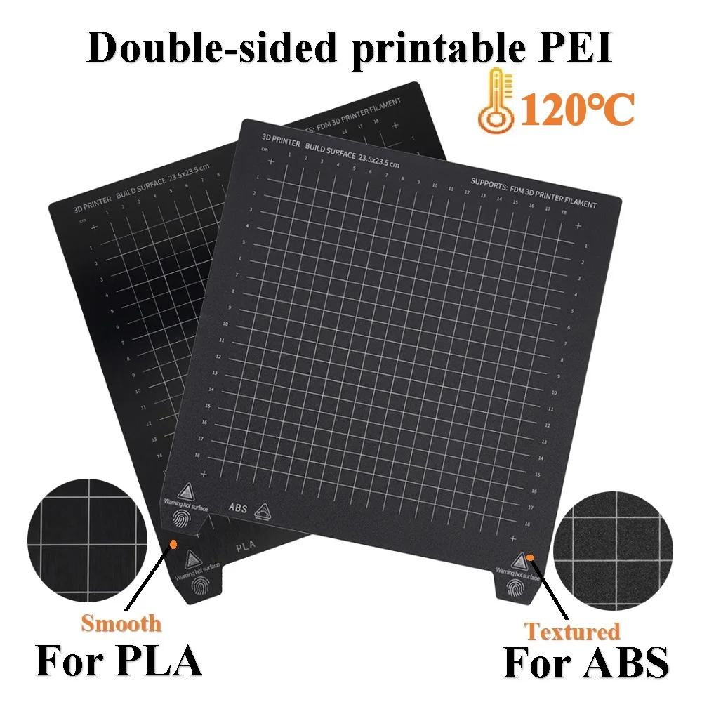 양면 인쇄 PEI 시트 스프링 스틸 베이스 플레이트 3D 프린터 부품 Voron Ender 3 CR10 크기 180-310 용 자기 온상 PEI