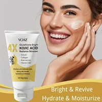 Crème pour le visage à l'acide kojique, unifie le teint, élimine les taches brunes et la terneur - Non grasse, convient aux hommes et aux femmes - Crème éclaircissante et hydratante, pour une utilisation de jour et de 5