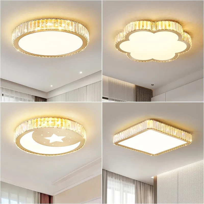 

Master Bedroom Crystal Ceiling Light Modern Luxury LED Hotel Lobby Decor Lamps Nordic Advanced Indoor Lighting Fixtures Lustre