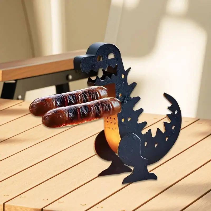 Funny Camping Cooking Accessory Dinosaur Hot Dog Holder For Grill - Funny Hot Dog Roller For Outdoor Cooking & Camping Camping Cooking Gear