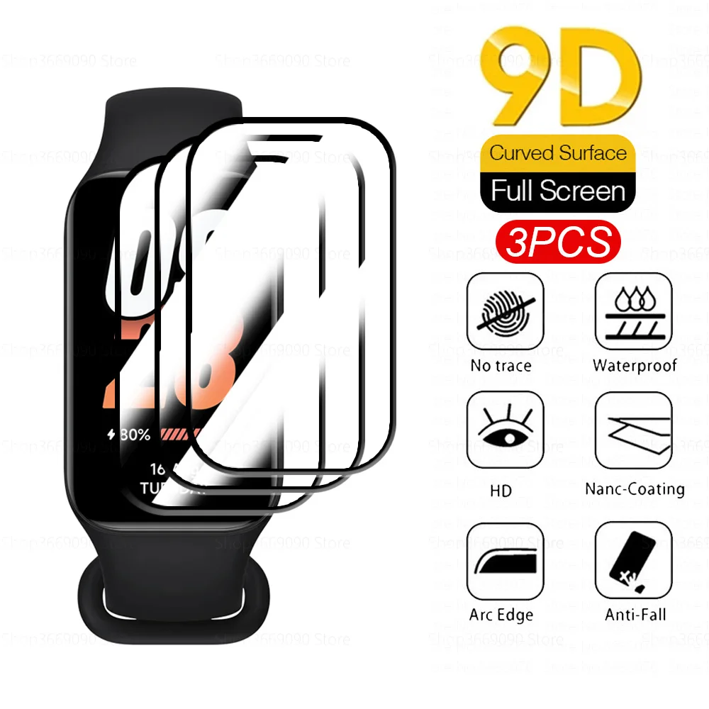 Pellicola Salvaschermo 3 Pezzi Per Xiaomi Smart Band 8 Active Smart Watch Cinturino In Vetro Protettivo In Fibra Morbida 8 Active Band8Active Film 202