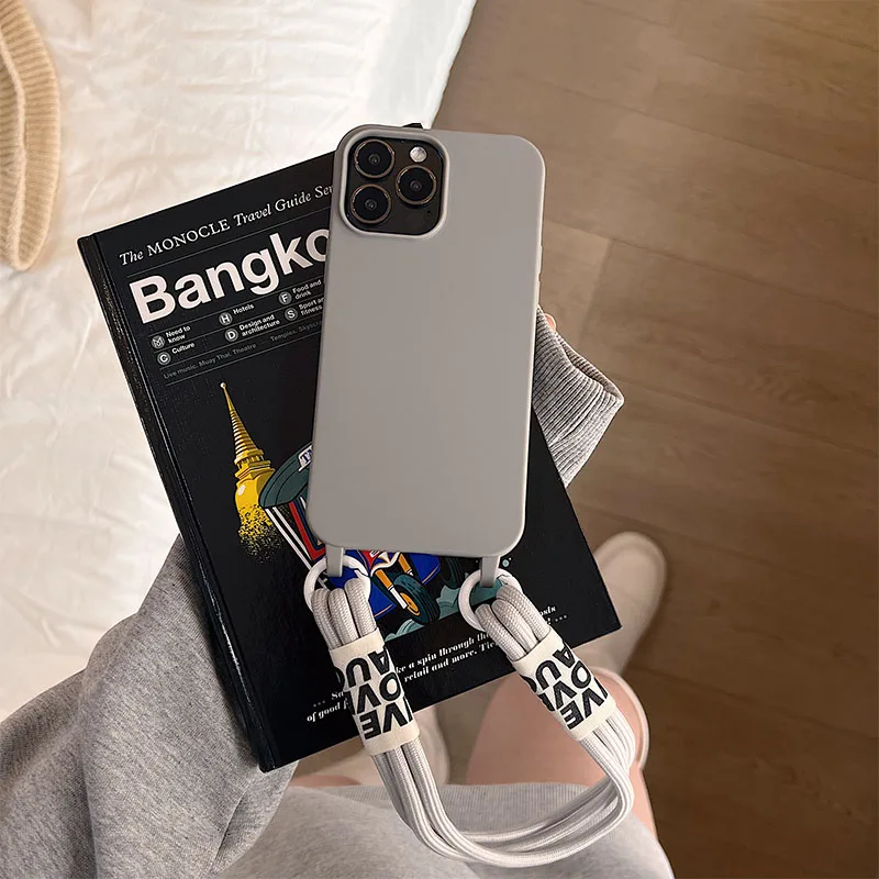 รูปสินค้า เคสสายคล้องคอ ซิลิโคน สำหรับ iPhone