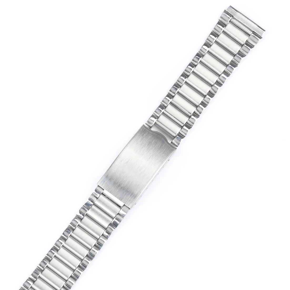 Elegant Silver and Gold Stainless Steel Folding Buckle Watch Band Strap with 3-Bead Design
