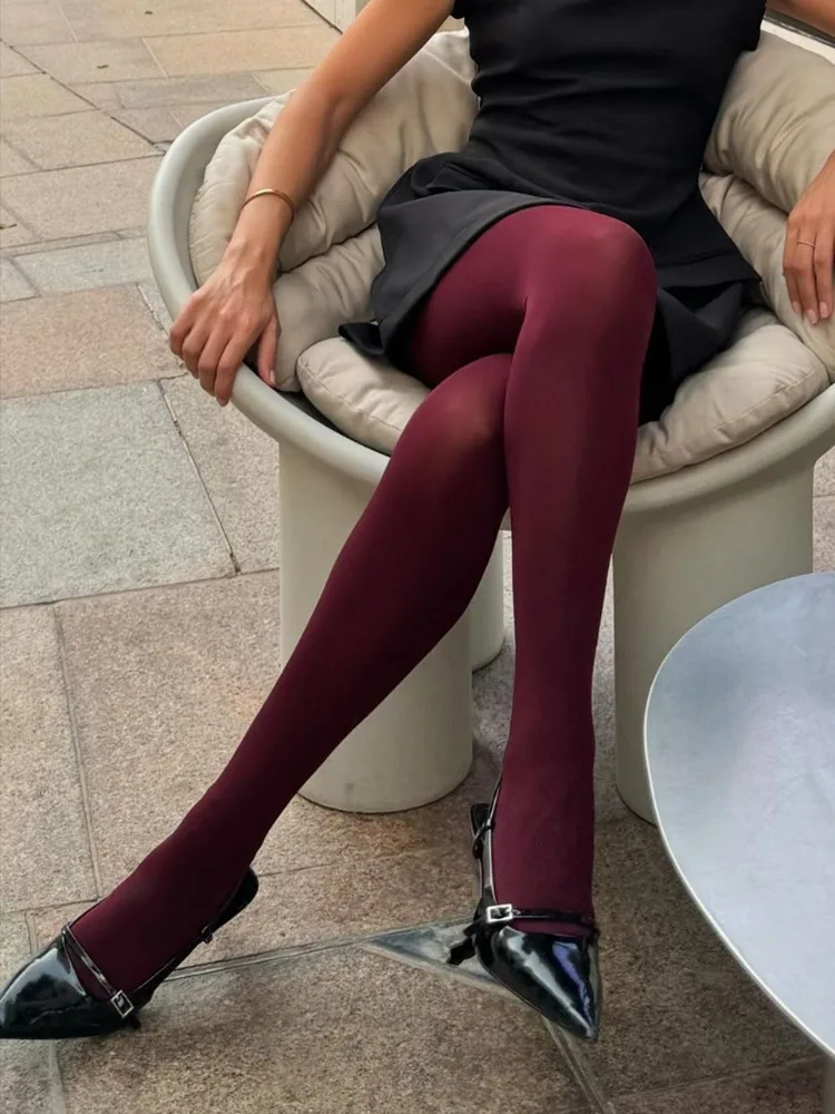 Sexy Lingerie Women Socks Winter Female Stockings Leggings Skinny Patchwork Casual Solid High Waist Slim Streetwear Women's Pantyhose Lingerie