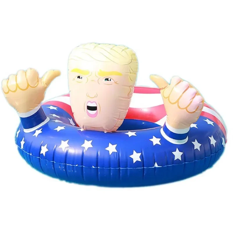 Swimming Ring 100cm Inflatable Toy Donald Trump Shape Summer Outdoor Beach Pool Float Swimming Equipment Water Toy for Kid Adult 6
