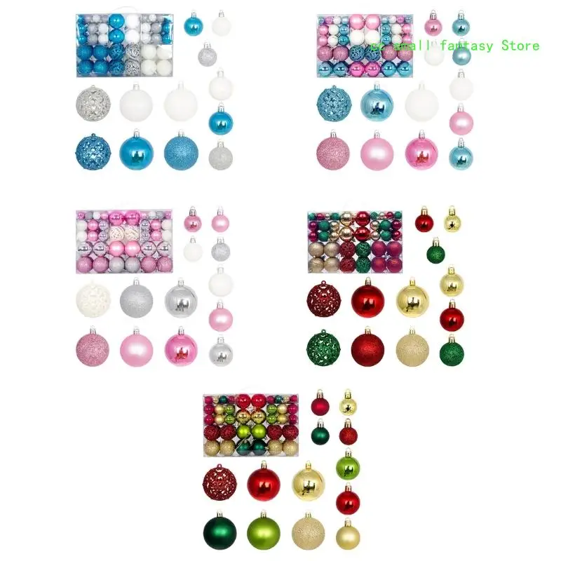 

R3MA 100PCS Christmas Balls Festive Decorations Christmas Tree Ornaments Pendants