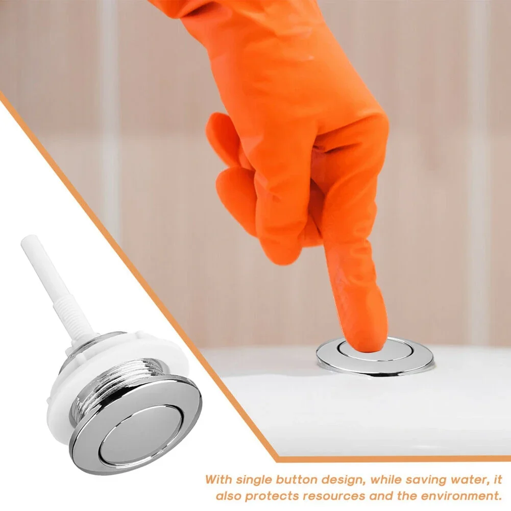 Description Picture 5 of item~Bathrom Toilet Water Tank Rund Valve RodsPush Button Single Flush Utton Water Sving For Cistern Bathrom Toilet Accessories