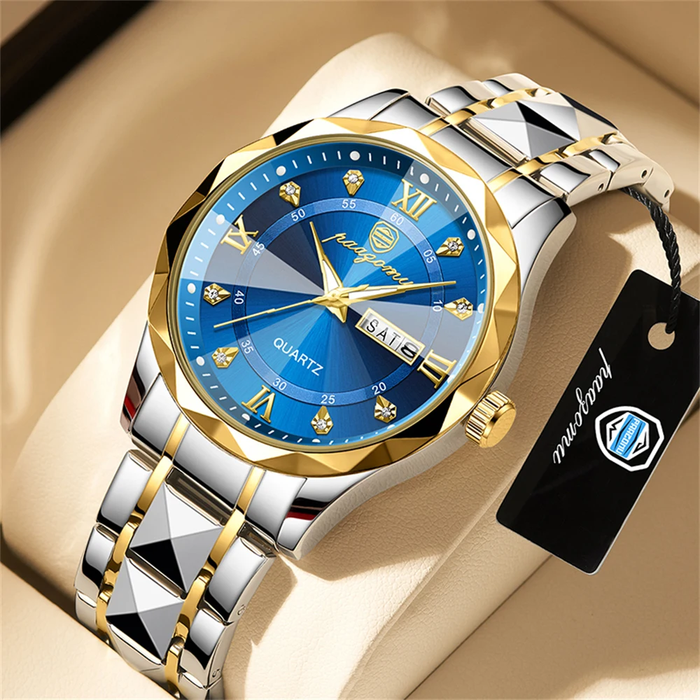 2025 New Luxury Men Watches Business Top Brand Man Wristwatch Waterproof Luminous Date Week Quartz Men's Watch High Quality+Box 3
