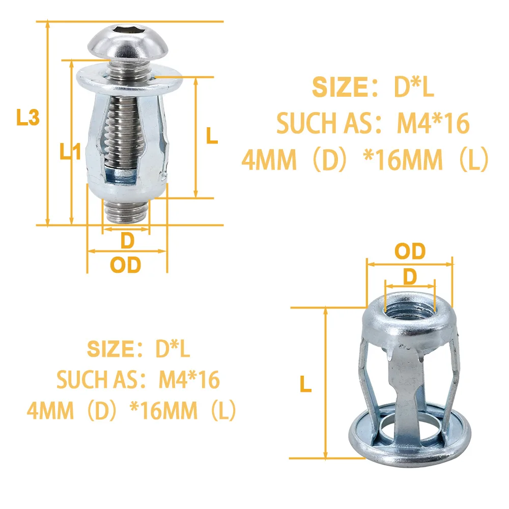 Petal Shape Metal Rivet Nuts Kit M4 M5 M6 M8 Molly Jack Nut Hex Expansion Screw Bolt License Plate Panel Clamp Lock Rivetnut motorcycle rivet nuts rivet nut screws