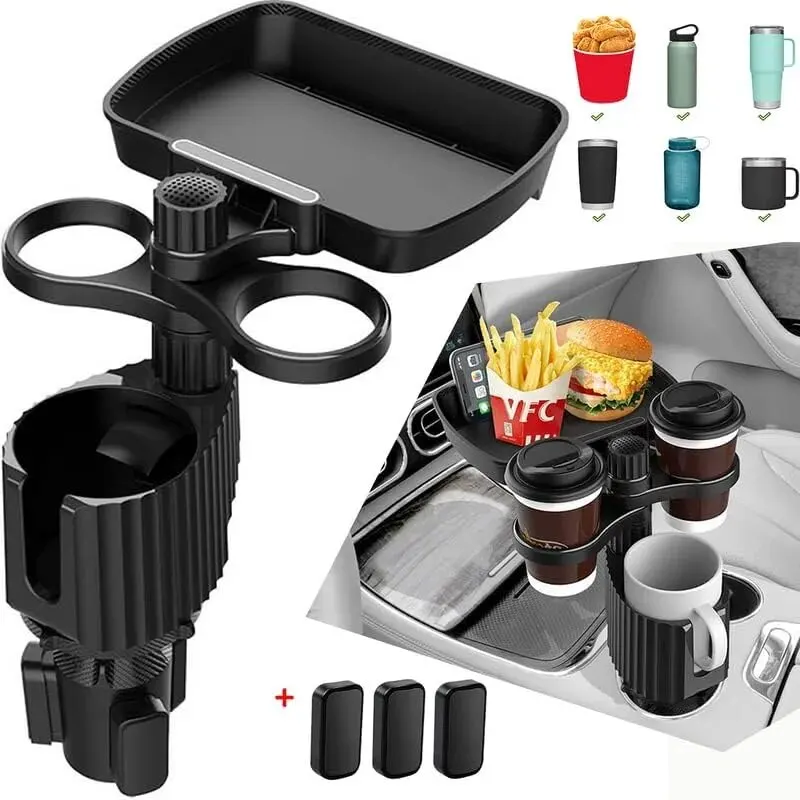 Cup Holder Expander Car Cup Holder Expander Tray with Detachable Car Cup Holder Tray Food Trays for Eating & Cup Tray Table