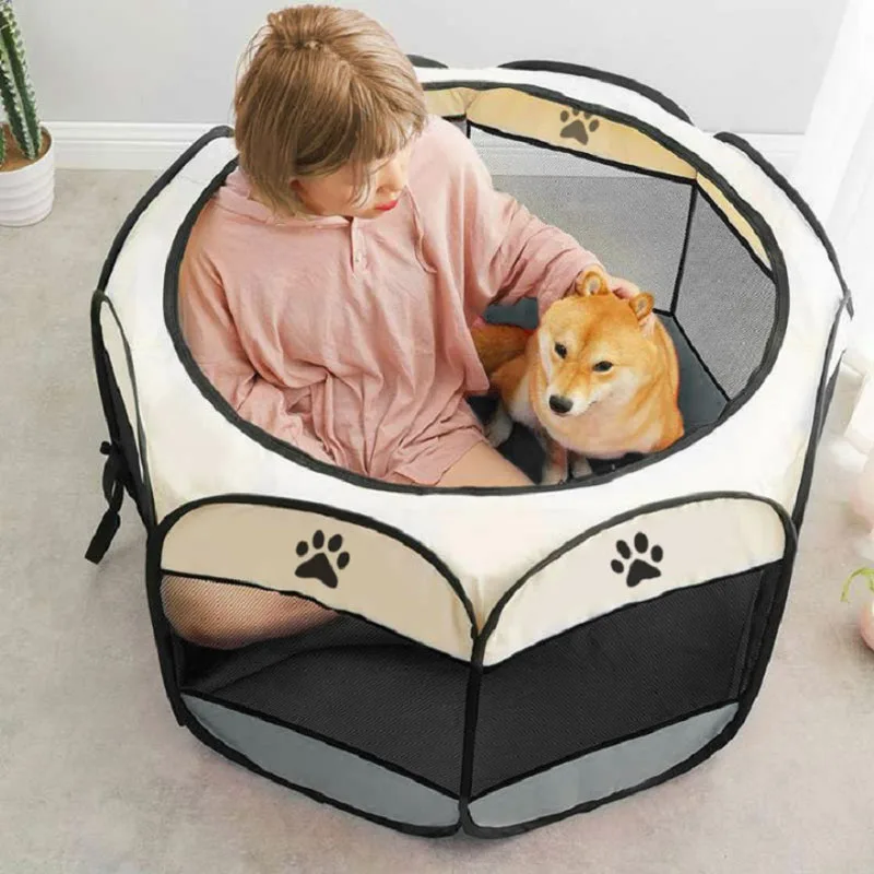 Portable Folding Pet Tent Octagonal Cage for Cat Delivery Room