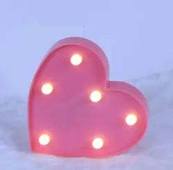 Vibrant Purple LED Alphabet & Number Light - 16cm (Pink Heart)