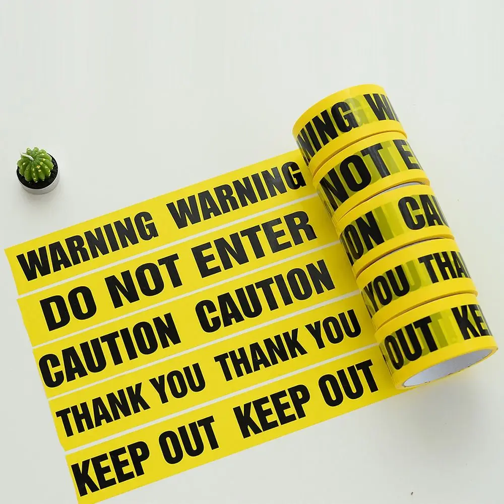 Construction Tape Black Character Warning Tape 4.8CM*25M DO NOT ENTER Caution Signs Adhesive Tape Party Decoration Yellow