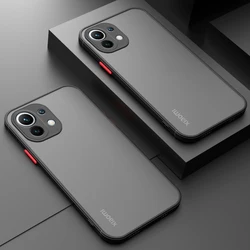 Shockproof Matte Case On For Xiaomi Mi 11 Lite 5G NE 13T 11T Redmi Note 10 12 4G 10s 11s 12s 13 Pro Lens Protection Clear Cover