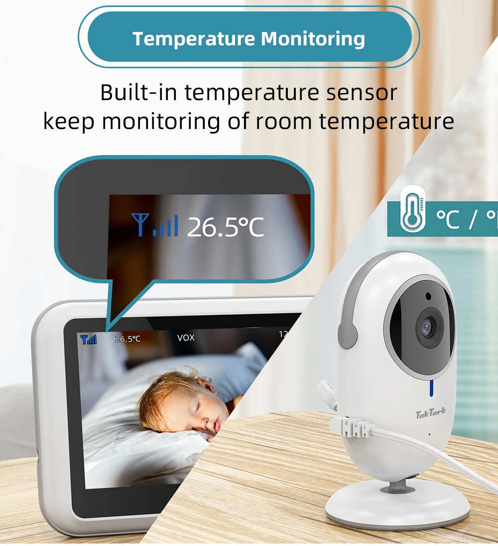 S82fc9cf59ab249848d60c77a4894adfcn 4.3 Inch Video Baby Monitor With Digital Zoom Surveillance Camera Auto Night Vision Two Way Intercom Babysitter Security Nanny