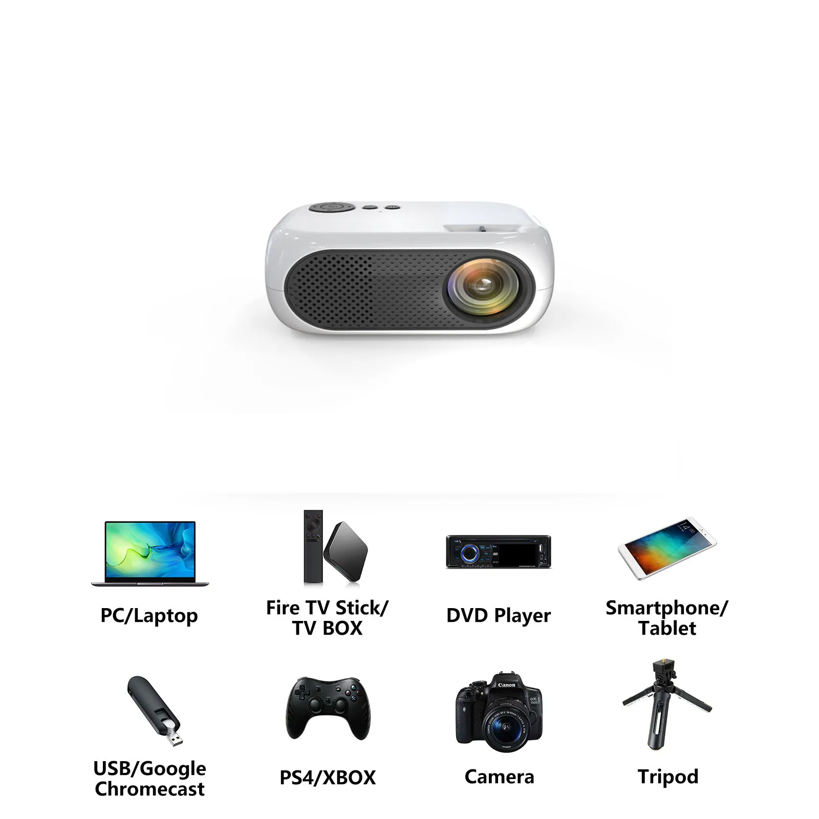 Xidu Mini Projector Support 1080p Full 