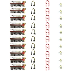 Riser – 10 Riser de câble Express, pour carte vidéo X16, USB 3.0, PCI E VER010 X, 10 pièces 