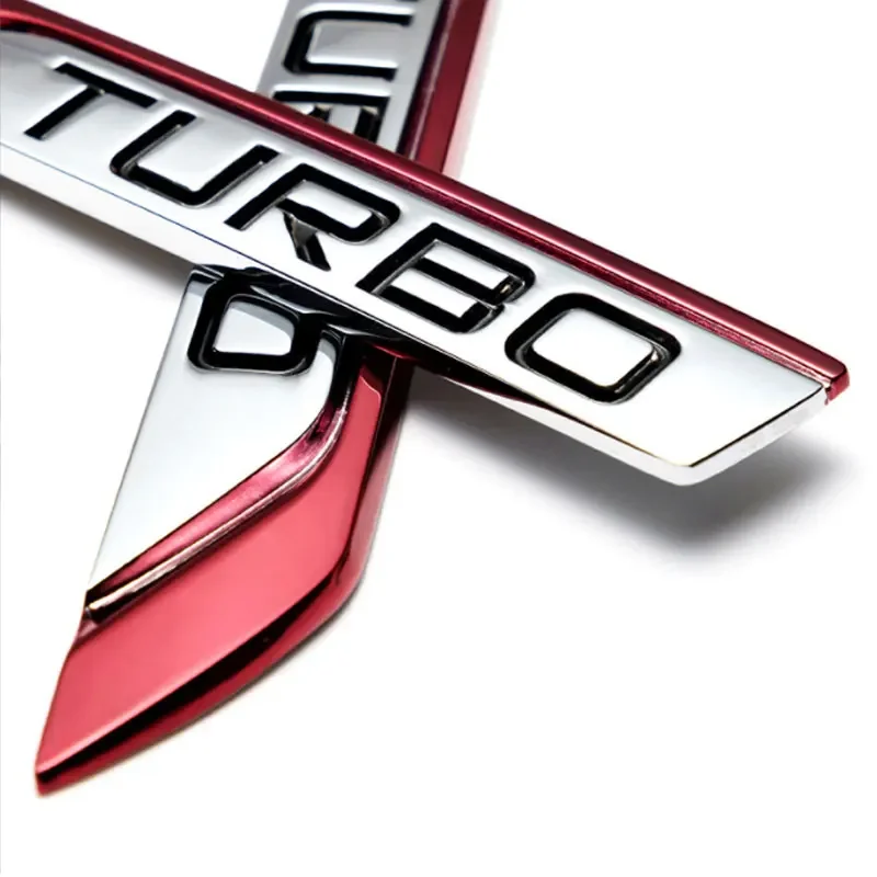 자동차 로고 터보 압력 3D 스테레오 자동차 스티커, 블레이드 사이드 테일 트렁크 바디 데칼, 개성 있는 금속 개조 액세서리