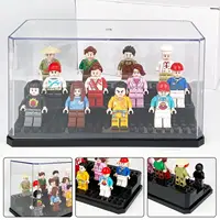 Acrylic Minifigures Display Case, Stackable and Dustproof Building Block Display Box for Lego Action Figure Toys Storage 2