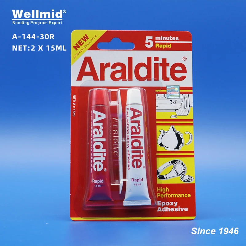 Araldite Rapid Syringe | 5 Minute Fast Setting 2 Part Epoxy Glue |  Solvent-Free Professional Grade Strength for Multipurpose Use Water and  High