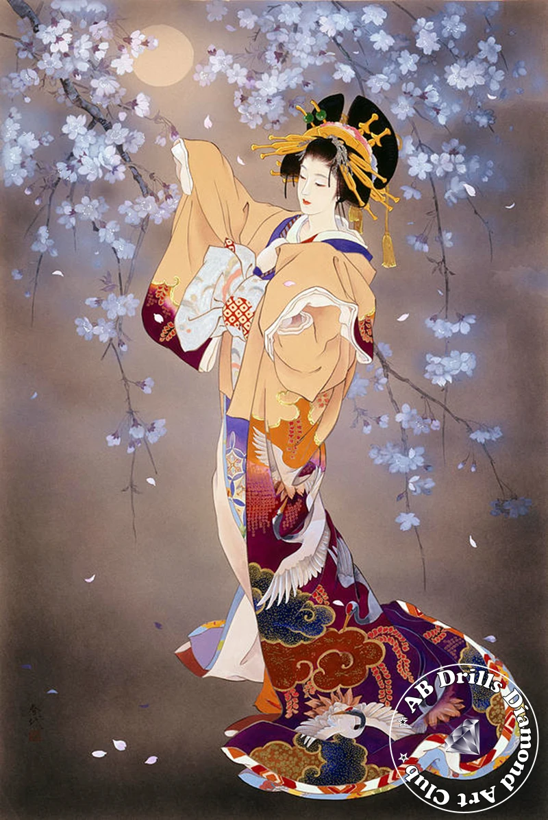 Tirage Albuminé Aquarellé Vintage - Geisha Japonaise (Circa 1880) - Format 28x21.5 Cm - Original