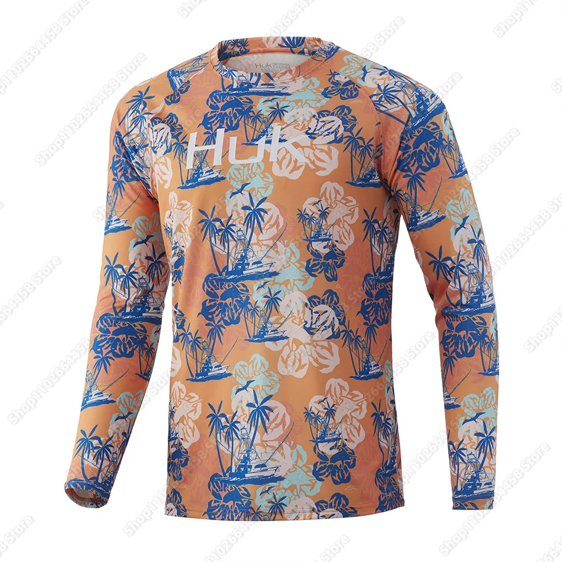 HUK Fishing Shirt Anti uv Long Sleeve Fishing Jersey Men Performance