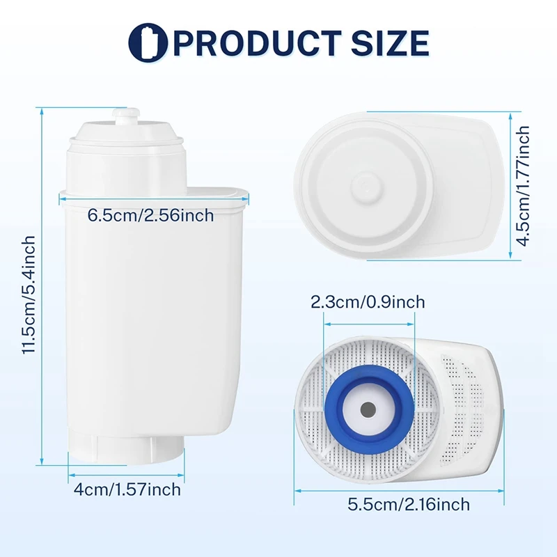 3Pcs Replacement Water Filter for Siemens EQ6 EQ9 TCZ7003 TZ70003 TZ70033, for Brita Intenza, Bosch Coffee Machine