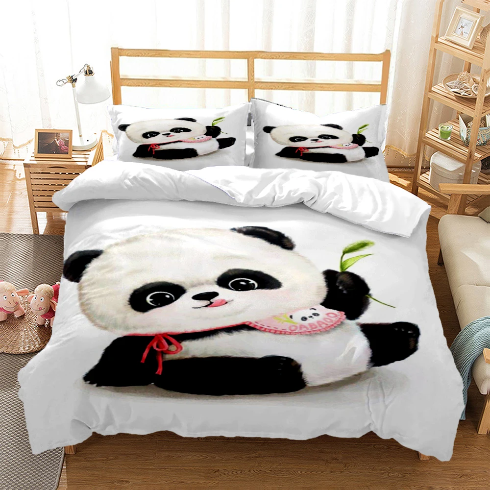 

Panda Animal Kamado Bedding Set Anime Demon Slayer Printed Duvet Covers Pillowcases Comforter Bedding Set Bedclothes Bed Linen