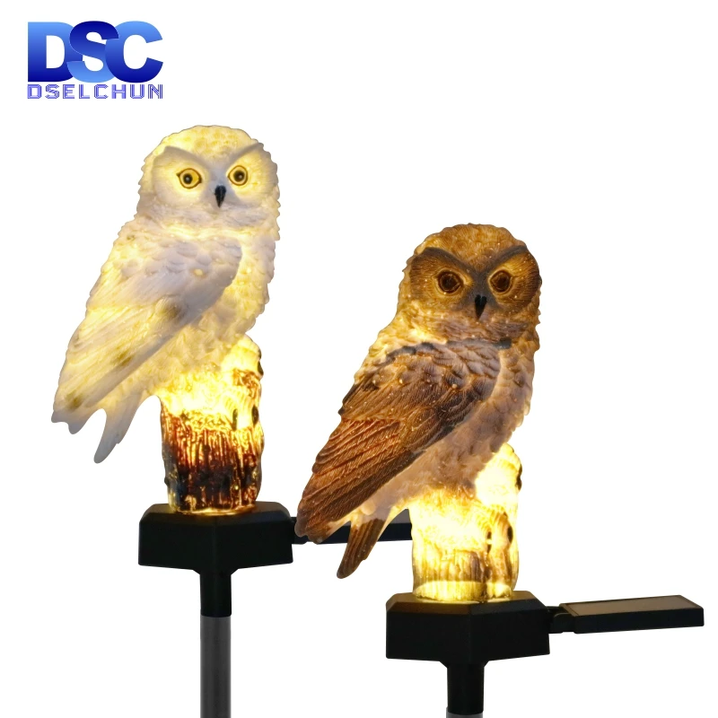 1/2/4pcs Solar Owl Garden Light Outdoor LED Lawn Lamp for Garden Decoration Waterproof Christmas Lights Outdoor Solar Lamp Post solar wall lights