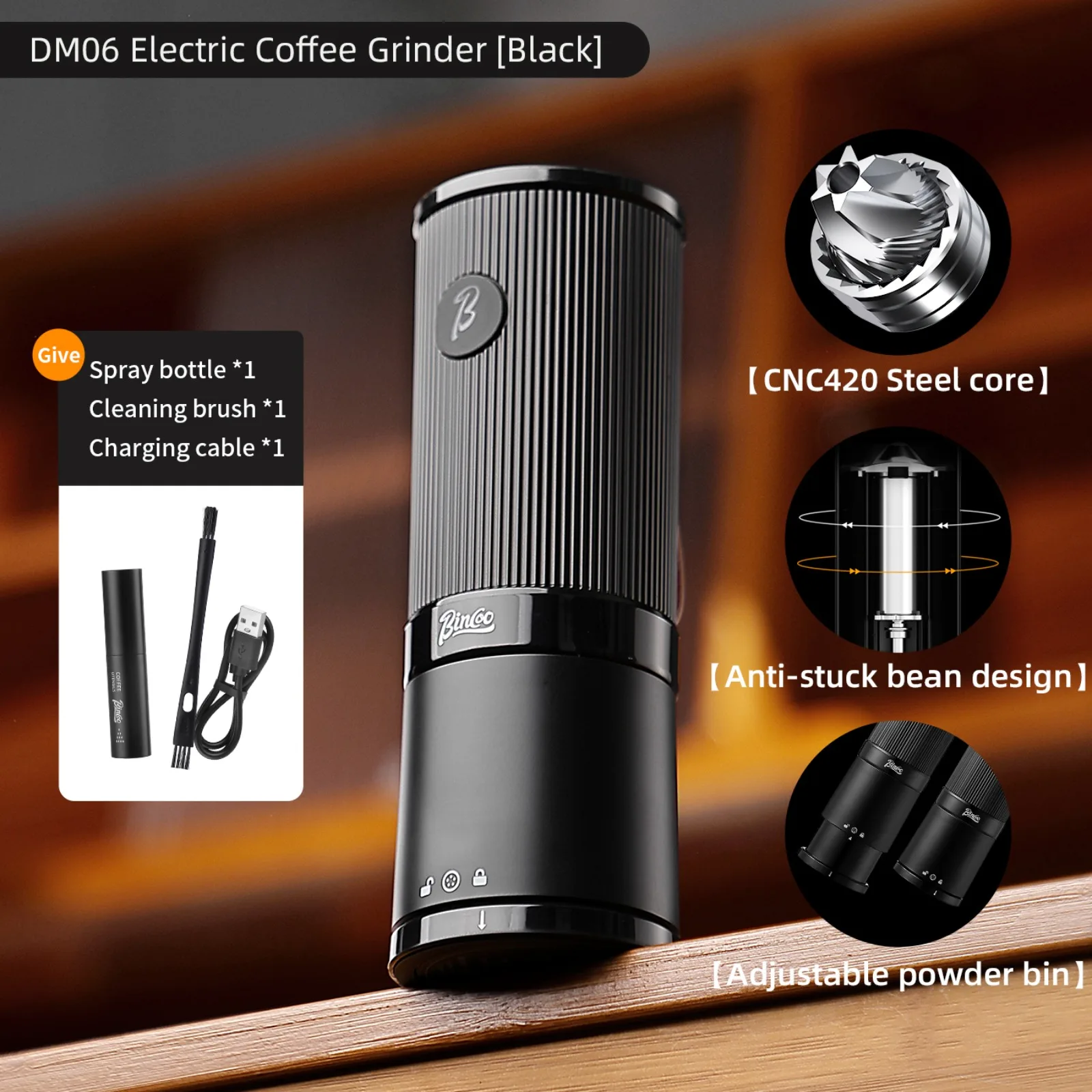 مطحنة قهوة كهربائية احترافية USB