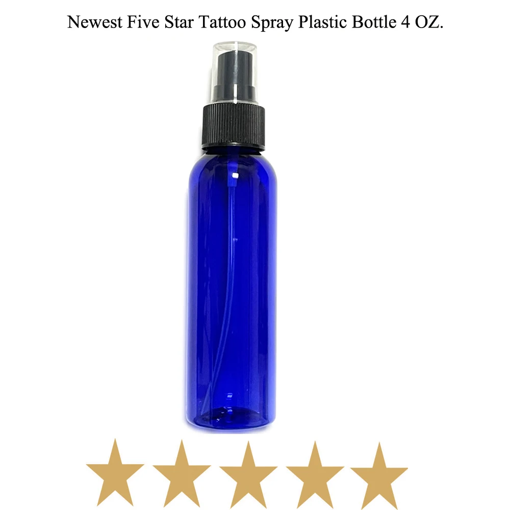 

New Five Star Tattoo Spray Plastic Bottle for During Treatment Accessories 4 OZ.