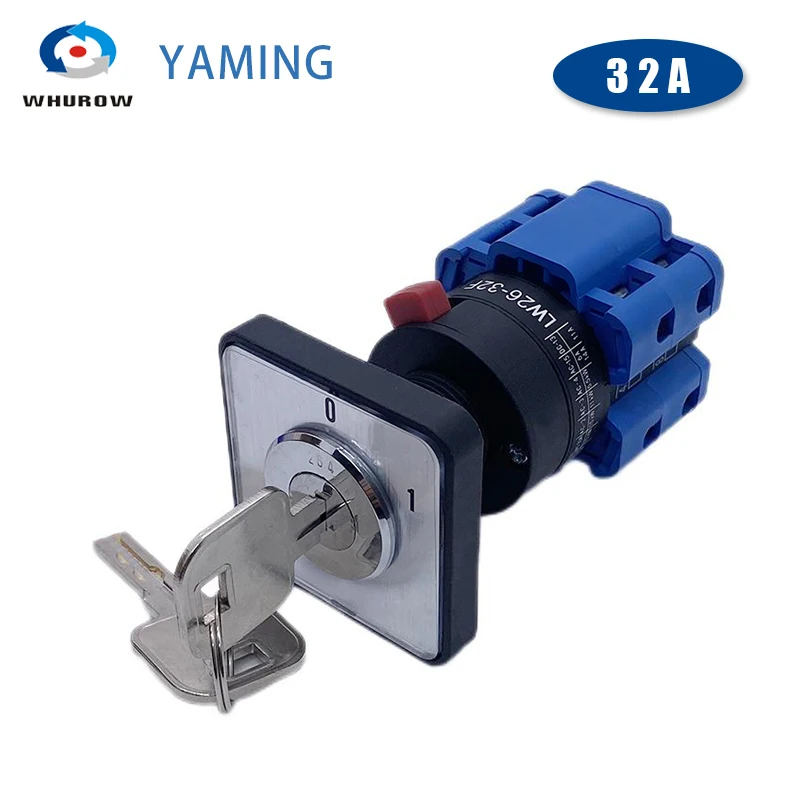 Interruptor de Corte de Energia Trifásico Universal Chave de Bloqueio Desligado Fio de Controle Principal Ligado e Desligado 32a Cam Rotary Switch Lw2632f 380v