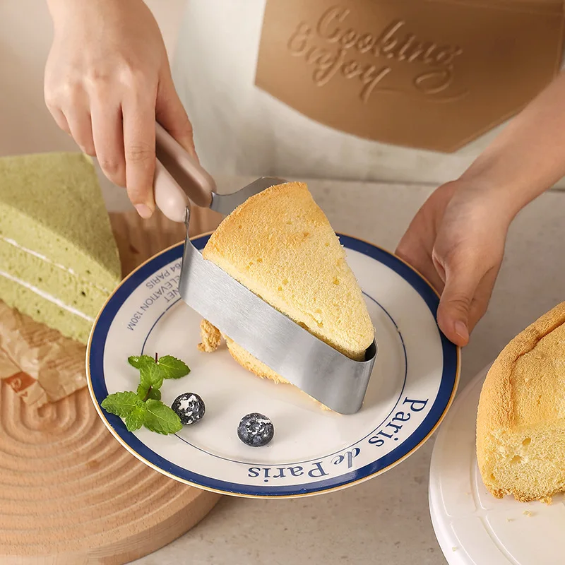 Stainless steel cake cutting cake dividing knife equalizer triangle cutting piece clip