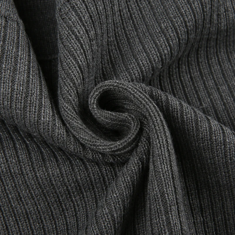 Camiseta elegante para mujer, con retazos de encaje, cuello cuadrado, de punto, dobladillo con volantes, Y2K, color gris