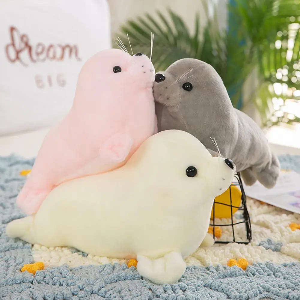 

23/40cm Cute Seal Plush Toy Soft Sea World Animal Stuffed Lion Plush Gift Children Sea L8e6