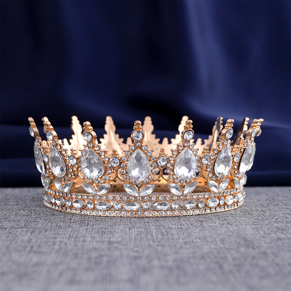 Bridal Headwear Crystal Queen Crown for Women Girls European Baroque Pageant Tiara hair accessory hair headdress bridal headwear hair band crown