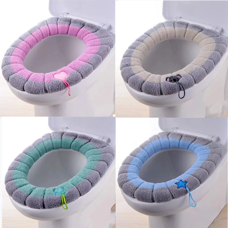 Toilet Seat Covers Washable Toilet Accessories Bathroom Winter