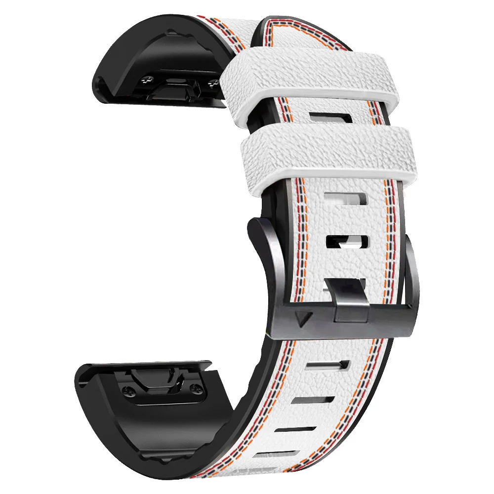 Versatile Quick Release Silicone Leather Watch Strap