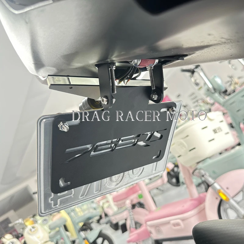 Triumph 765RS 2020-2025 오토바이 라이센스 플레이트 홀더 회전 워터 방향 조명 통합 라이센스 플레이트 홀더 짧은