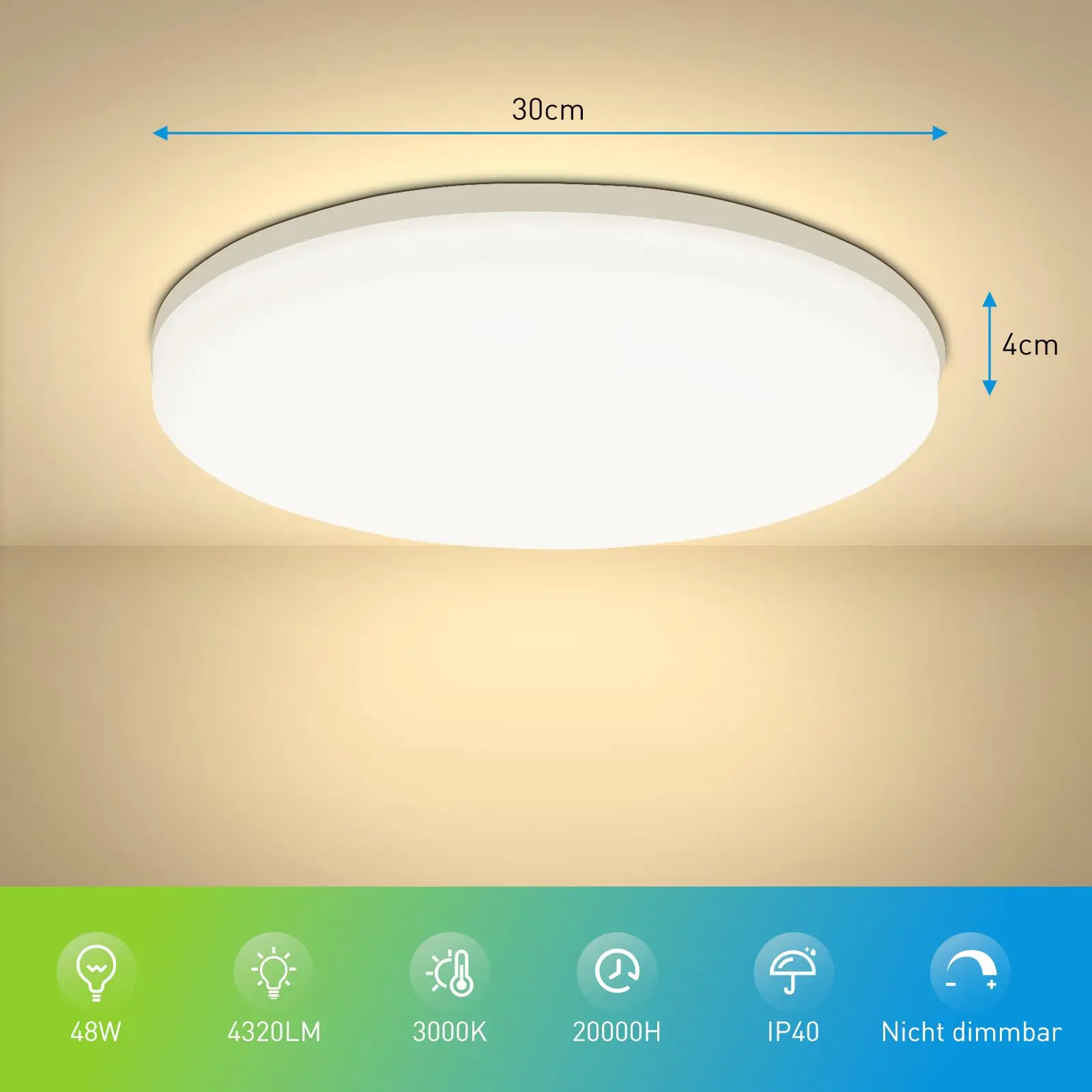 Sleek LED Ceiling Lamp - Energy-Saving Modern Light Fixture
