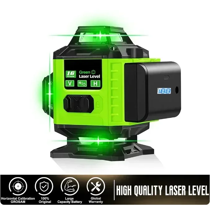 360 Green Leveling Laser Level  Laser Level 360 Green Battery - 12 Lines Laser  Level - Aliexpress