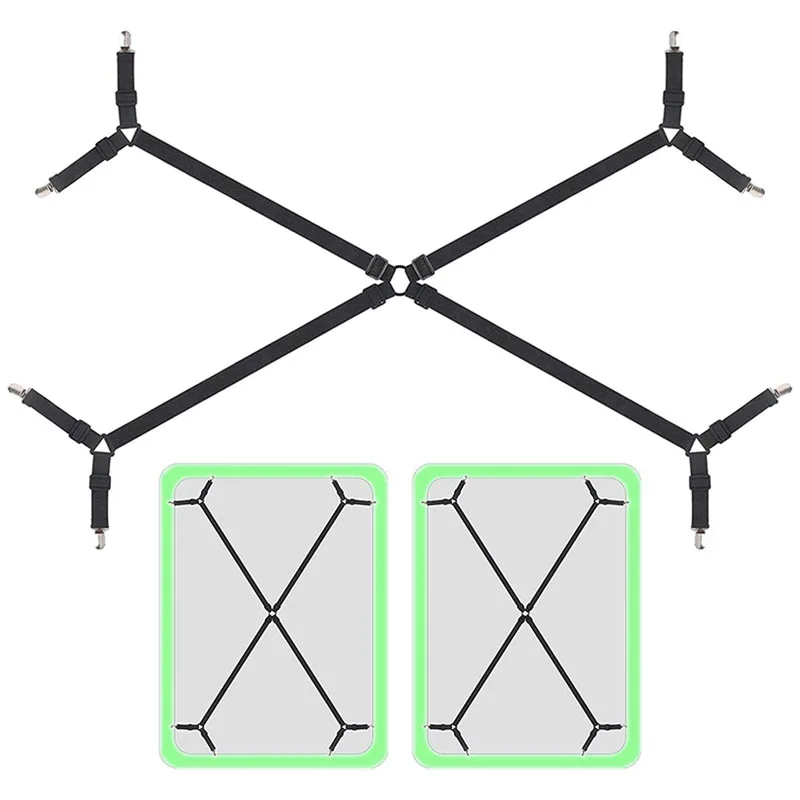 8/12 Clips Fixed Holder Mattress Clips Bed Sheet Holder Adjustable Elastic Fasteners Cover Blankets Grippers Fixing Non-Slip Str 1