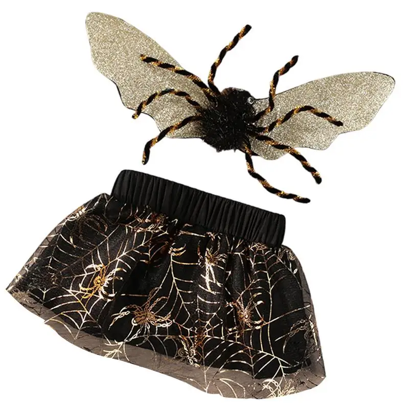 Spider Costume For Dogs Horror Cosplay Costume For Halloween Gothic Lightweight Dog Apparel Holiday Pet Skirt Celebrations