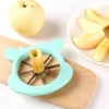 1pc - Cute cartoon stainless steel apple slicer, fruit slicer, fruit slicer, apple knife 5