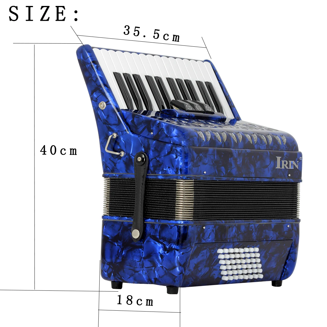 IRIN Accordion 48 Bass 26 Keys With Accordion Bag Professional Keyboard Instruments For Performance/Teaching AR-40