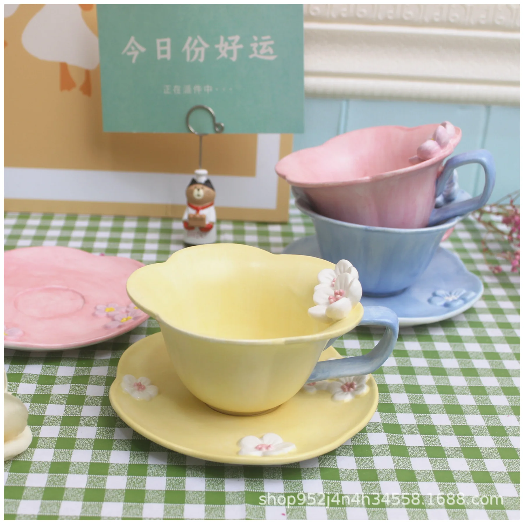 Korean-simple-hand-painted-three-dimensional-embossed-mug-milk-cup ...