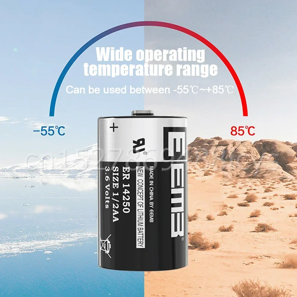 1PCS ER14250 ER 14250 CR14250SL 1/2AA 1/2 AA 3.6V 1200mAh PLC Industrial Lithium Battery Primary Battery For Camera Water Meter