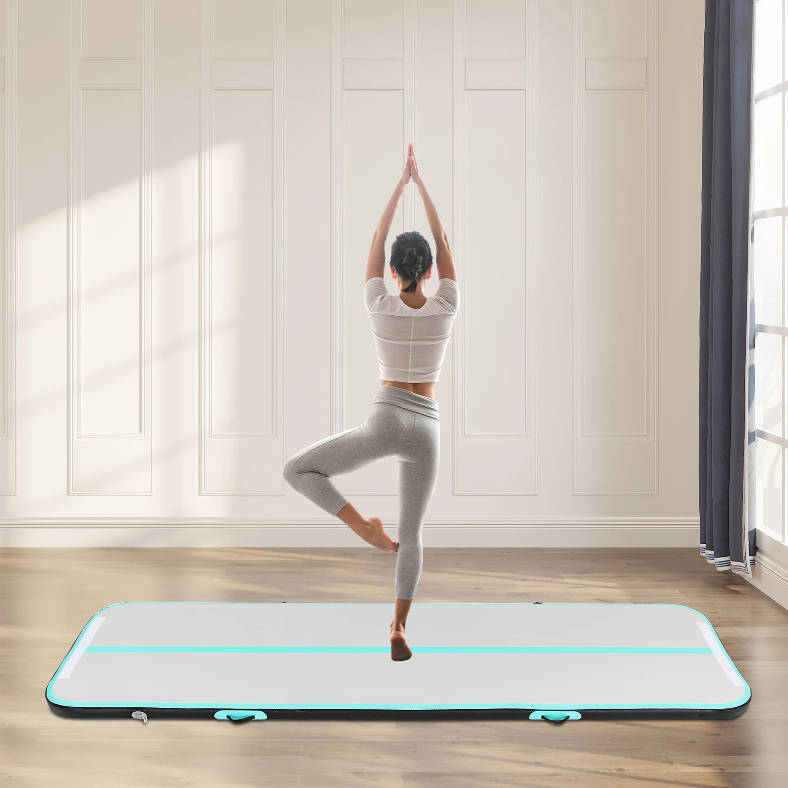 1 * 3M INFLATABLE GYMNASTICS MATTRESS, GYM ROLLING AIR CUSHION, FLOOR ROLLING AIR CUSHION, SUITABLE FOR ADULTS OR CHILDREN