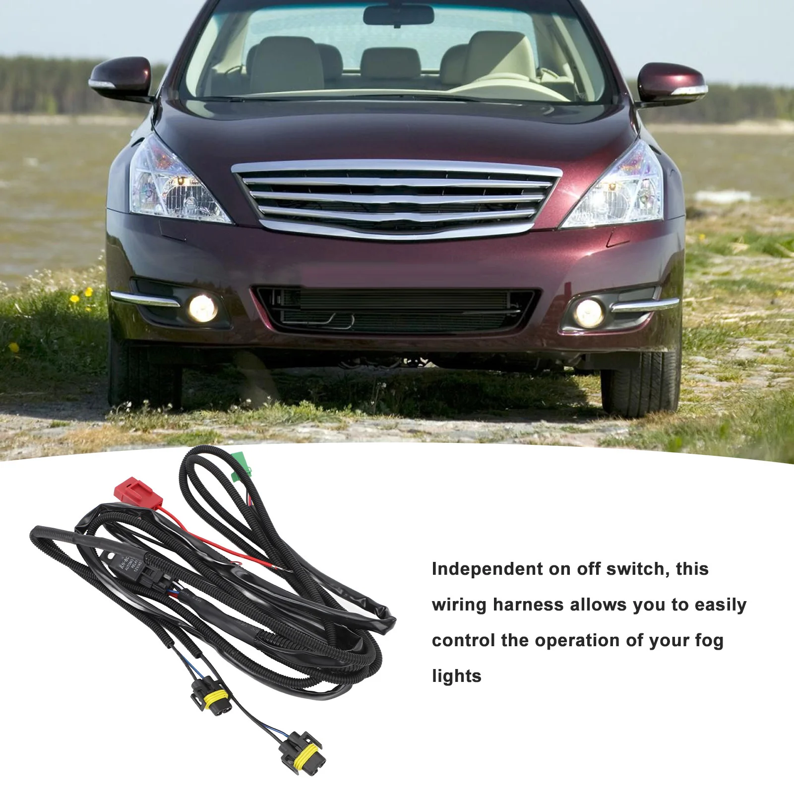 LED 안개등 온오프 릴레이 키트 교체 H11 안개등 표시기 16AWG(타이탄 프론티어용 40A 릴레이 포함)