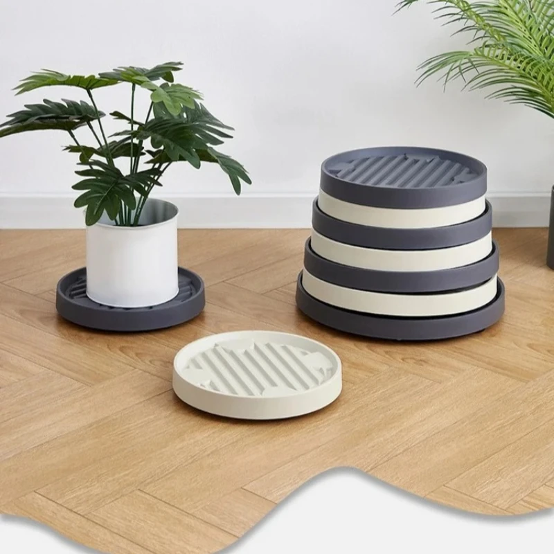 ABS Thicken Flowerpot Tray Bottom Pad Plastic Stable Universal Mobile Tray Universal Wheel Bottom Support Flowerpot Base Garden